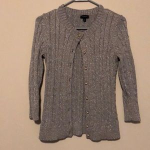 Silver, Sparkle Talbots Sweater